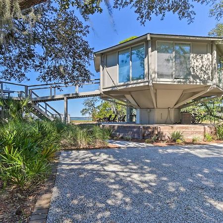 Luxe Treetop Escape With Fire Pit And Ocean Views! Hilton Head Island Exterior photo